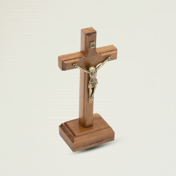 Crucifixo de Mesa Madeira 12cm